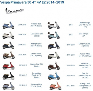 Primavera 50 4T 4V E2 2014-2019