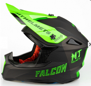 MT Falcon (XS) System D6, matta musta/fluo. Vihreä