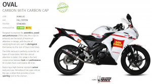 CBR 125R VAIMENNIN OVAL CARBON MIVV