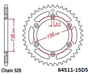 DR 350 TAKARATAS 41 P (520) OEM JTR822.41