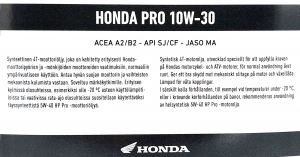 HONDA PRO 10W-30 4L SYNTEETINEN