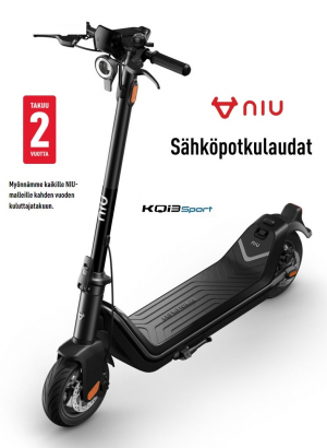 NIU KQi3 SPORT MUSTA SÄHKÖPOTKULAUTA