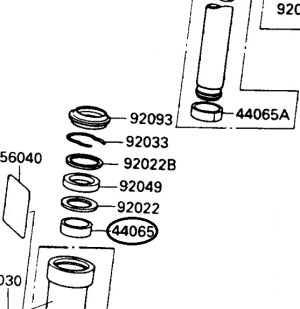 GPZ 900R BUSHING,FORK OUT PIPE