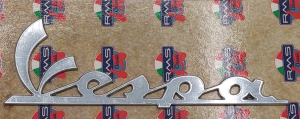 Embleem RMS Vespa Chroom (150x50mm)