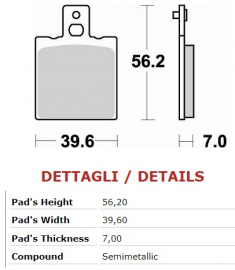 PAD SEMI METALLIC