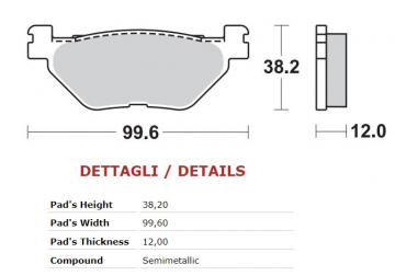 PAD SEMI METALLIC